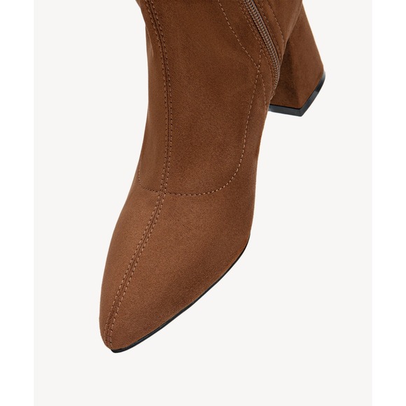 Cosy island Minimalist Zipper Pointed Toe High Boots Size 9 - Picture 6 of 11